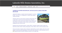 Desktop Screenshot of lakesidehillshoa.com